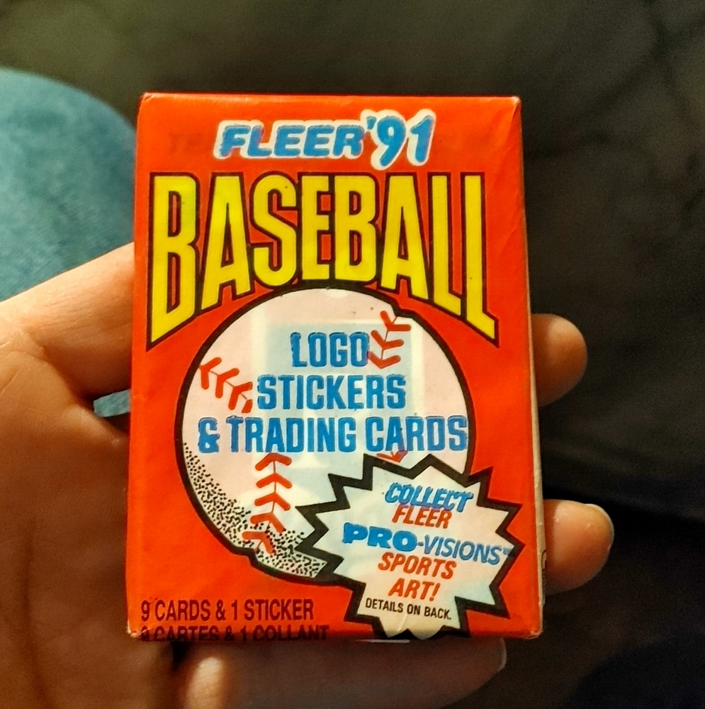 Never opened still in package 18 packs of 1991 fleer baseball cards
